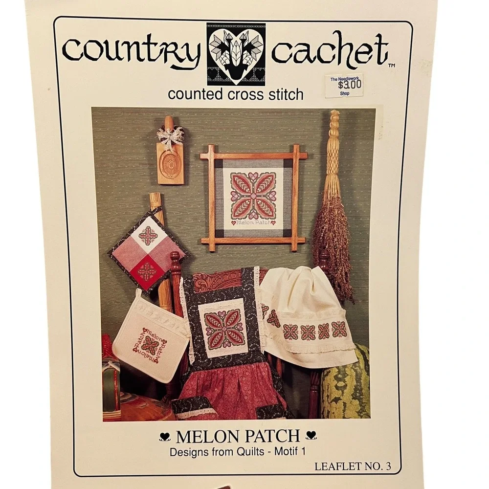 Country Cachet Melon Patch Counted‎ Cross Stitch Leaflet Designs